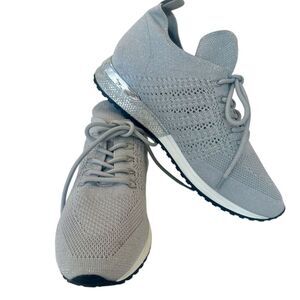 Nordstrom Rack Women's Lace Up Sneakers Gray Size 10 Casual Athletic Shoes, NWT